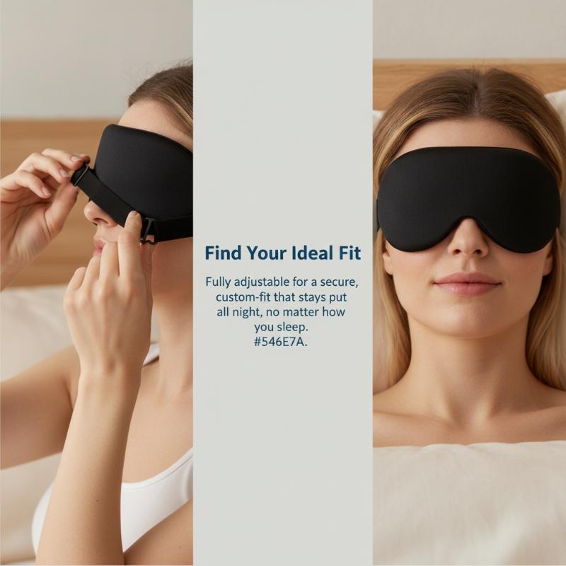 3D Printing Mask - 柔らかく通気性のあるゼロプレッシャー3Dスリープアイマスク、完全遮光、1個入り、不眠症の方に最適、深い眠りで目の疲れを軽減