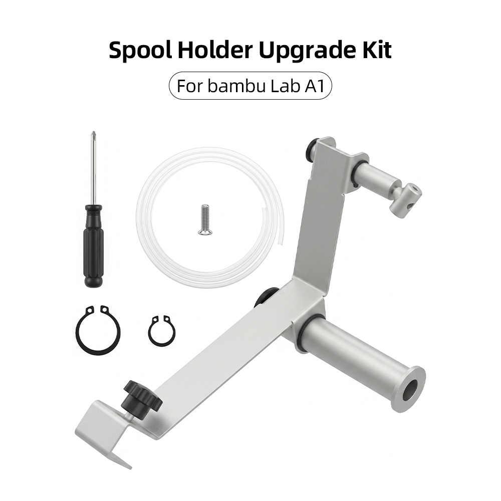 3D Printing Industry - Bambu Lab A1 3Dプリンター用メタルスプールホルダーアップグレードキット 外部フィラメントスプールブラケットスタンド フィードチューブアクセサリー
