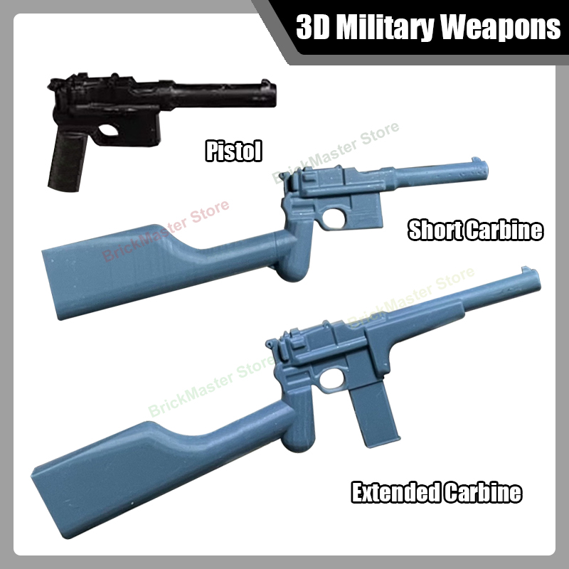 3D Printing Lego Bricks - MOC 軍事戦争軍隊ビルディングブロック 3D プリントライフルカービンピストル銃モデル兵士フィギュアアクセサリー DIY ブロックおもちゃギフト