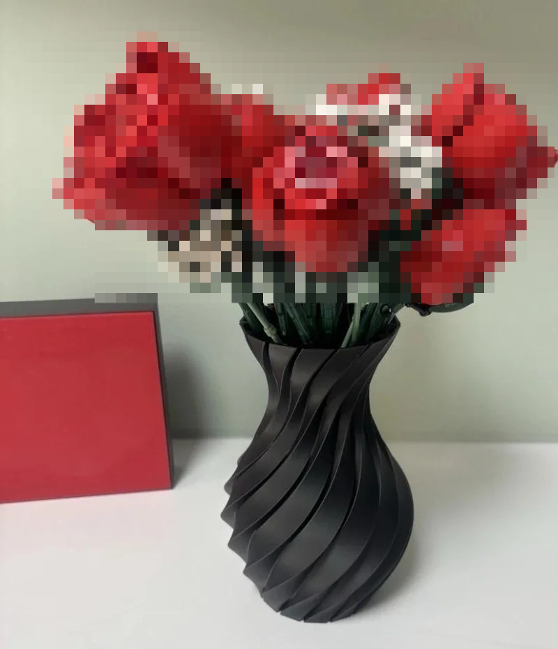 3D Printing Lego Bricks - 花瓶レゴ花束バラ花花束ビルディングブロックモデルレンガ花瓶ディスプレイ DIY おもちゃ子供のためのギフト