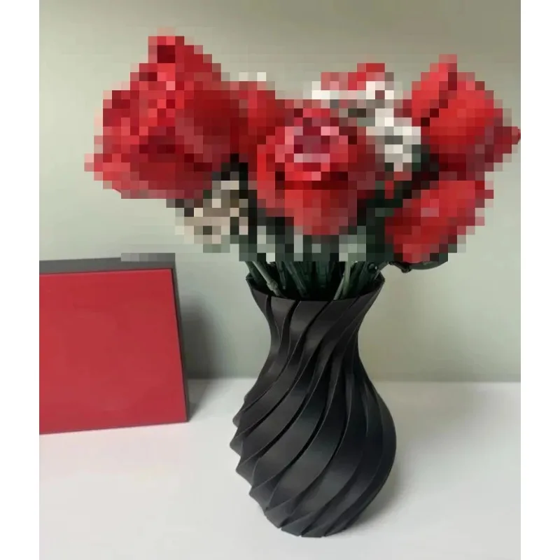 1pc 花瓶レゴブーケ用バラ花花束ビルディングブロックモデル - 3D Printing Lego Bricks のレビューと価格