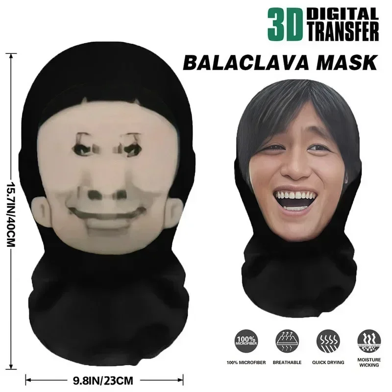 3D ミスタービーンマスク 面白い顔プリントヘッドスカーフ  - 3D Printing Mask のレビューと価格