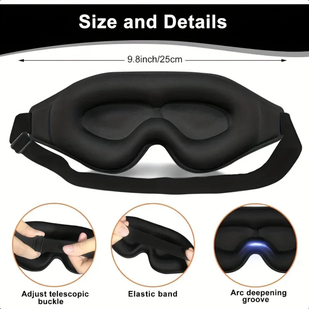 3Dアイマスク、快適で通気性のあるノーズパッド付き睡眠マスク - 3D Printing Mask のレビューと価格