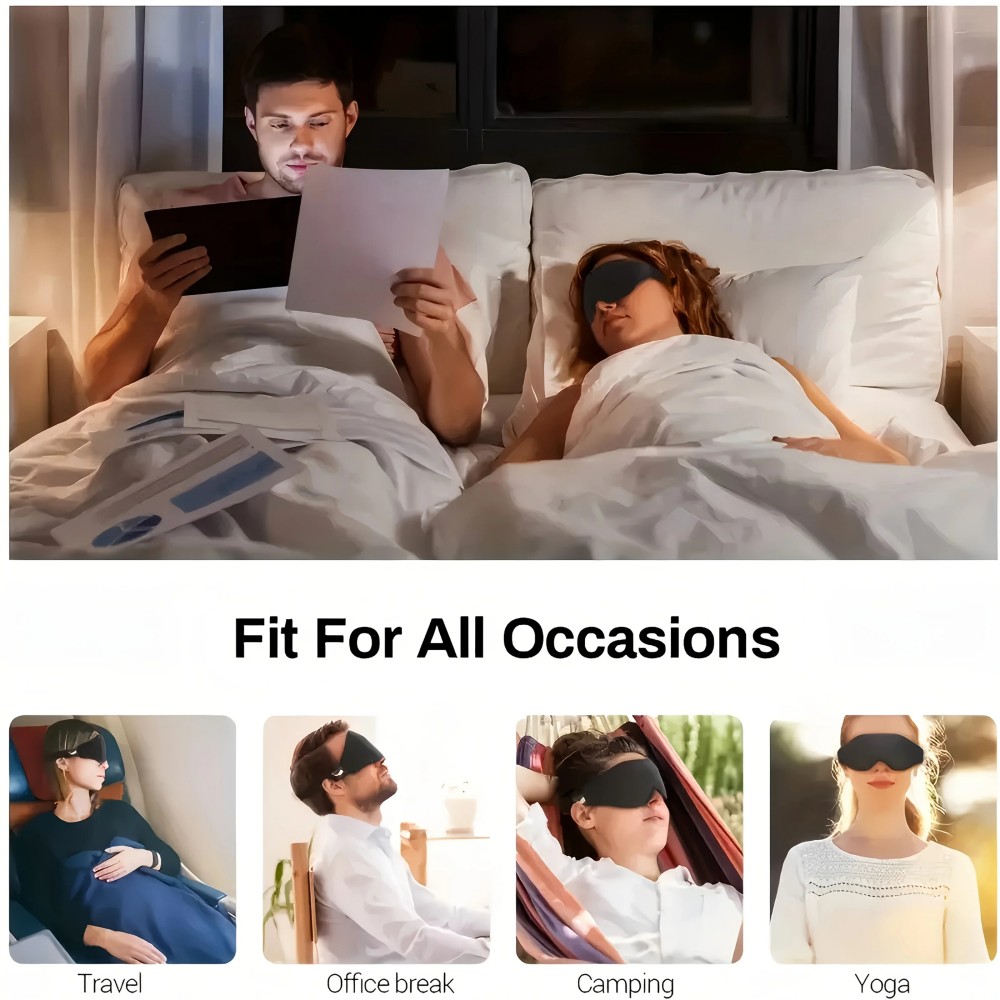 3Dアイマスク、快適で通気性のあるノーズパッド付き睡眠マスク - 3D Printing Mask のレビューと価格
