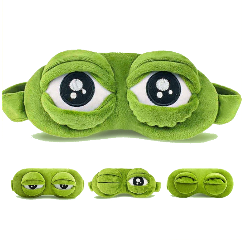 3D悲しいカエルの睡眠マスク、天然素材のアイシェード、目隠し - 3D Printing Mask のレビューと価格